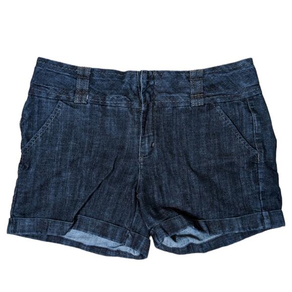 one sore dark wash super soft denim shorts - Picture 2 of 4